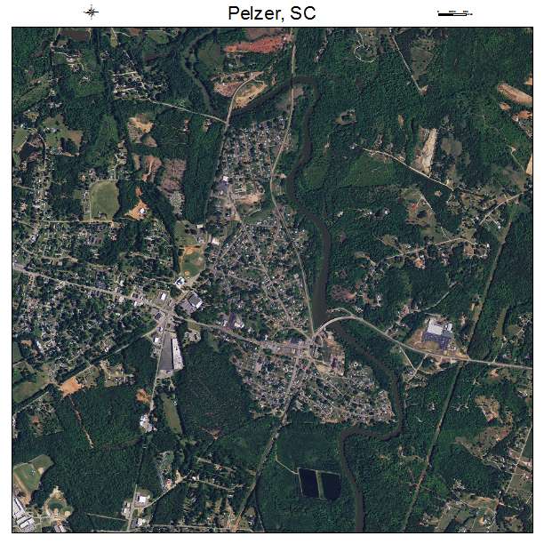 Pelzer, SC air photo map