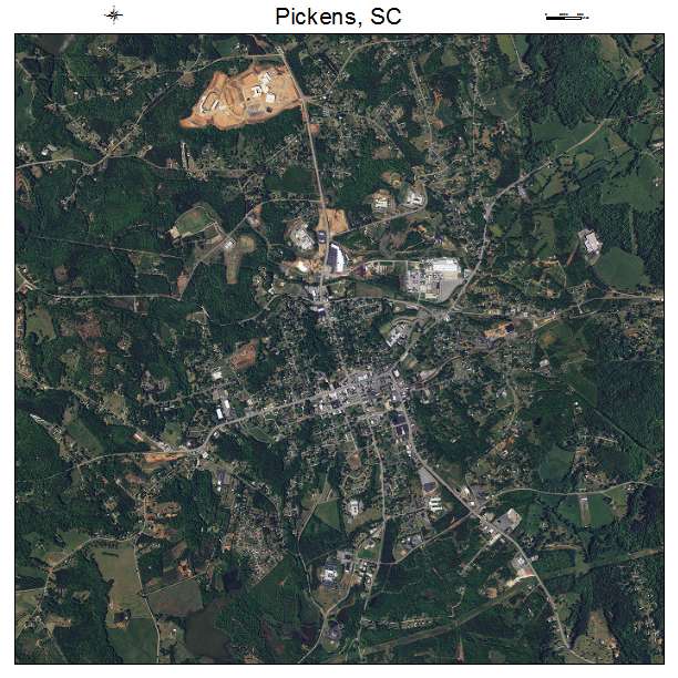 Pickens, SC air photo map