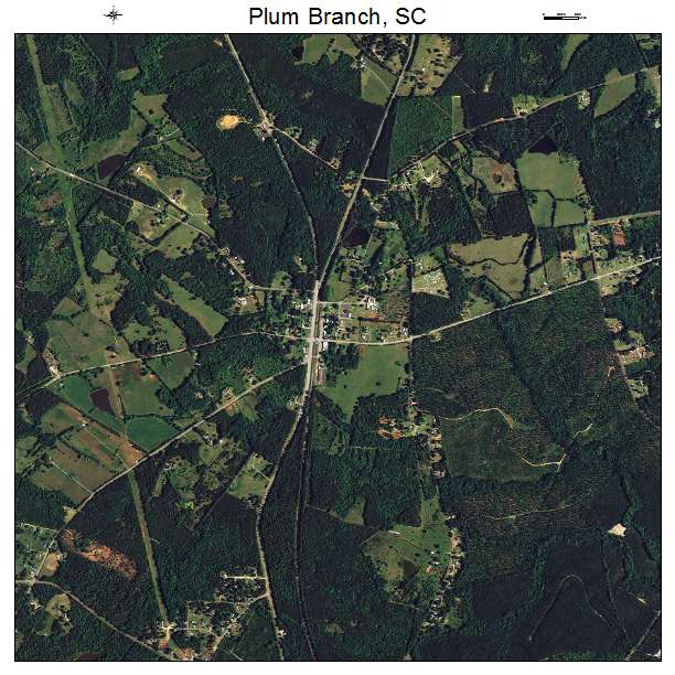 Plum Branch, SC air photo map