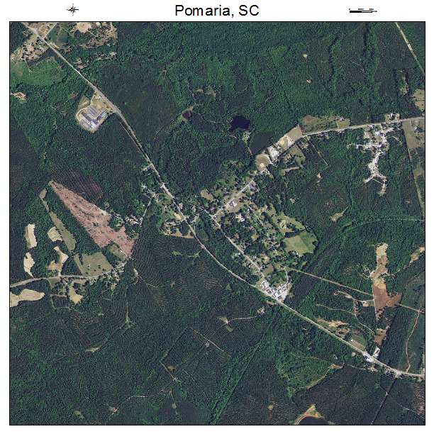 Pomaria, SC air photo map
