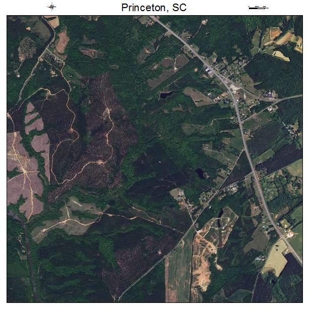 Princeton, SC air photo map