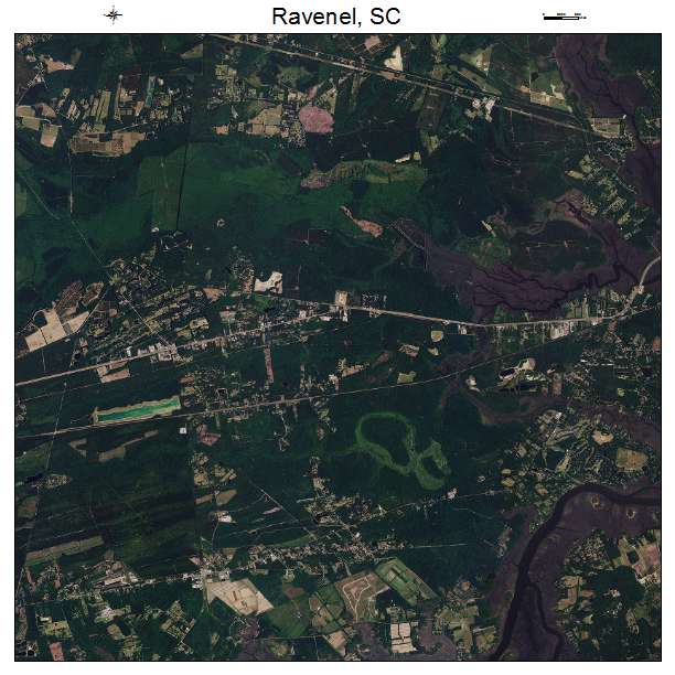 Ravenel, SC air photo map