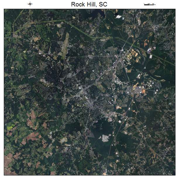 Rock Hill, SC air photo map