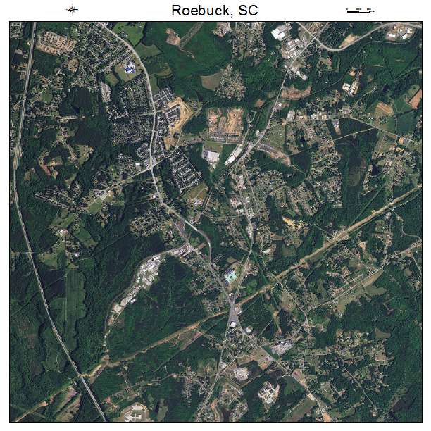 Roebuck, SC air photo map