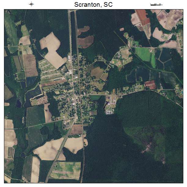 Scranton, SC air photo map