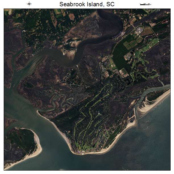 Seabrook Island, SC air photo map