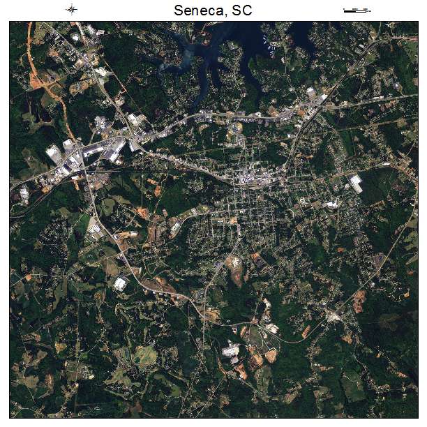 Seneca, SC air photo map