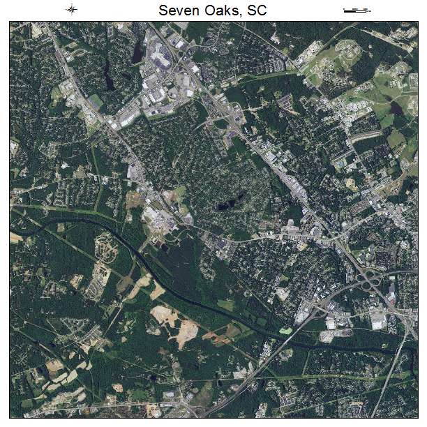Seven Oaks, SC air photo map
