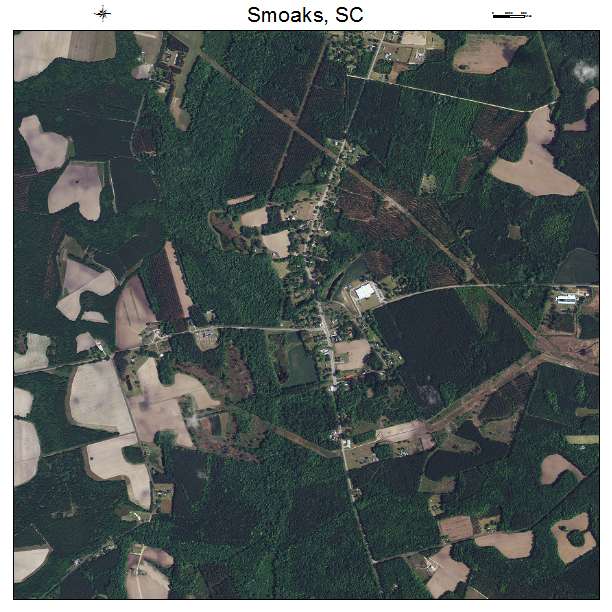 Smoaks, SC air photo map