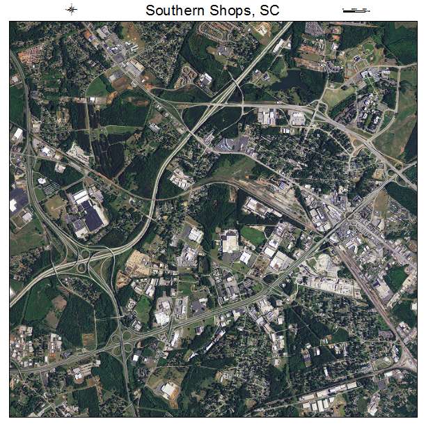 Southern Shops, SC air photo map