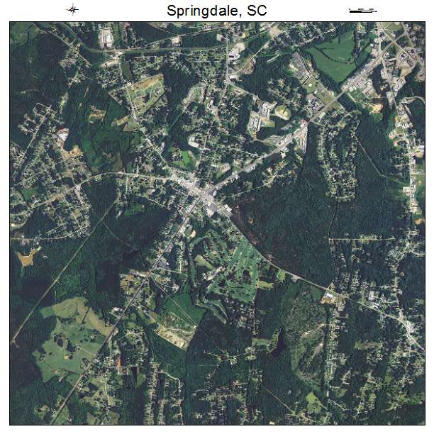Springdale, SC air photo map