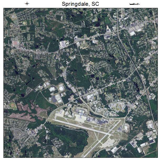 Springdale, SC air photo map