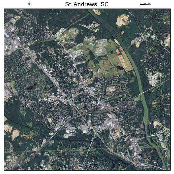 St Andrews, SC air photo map