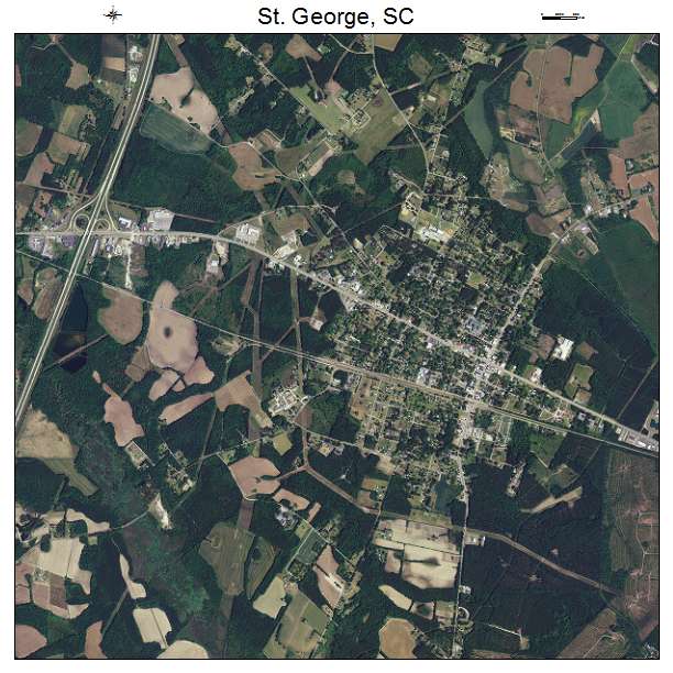 St George, SC air photo map