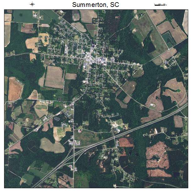 Summerton, SC air photo map