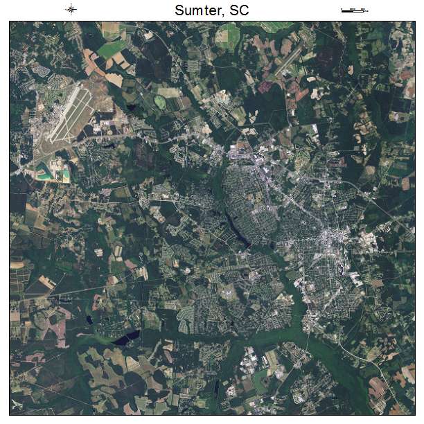 Sumter, SC air photo map