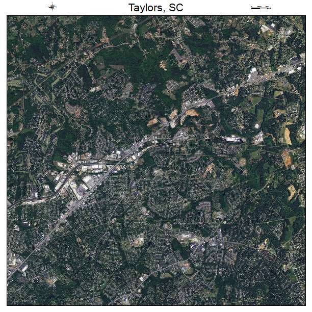 Taylors, SC air photo map