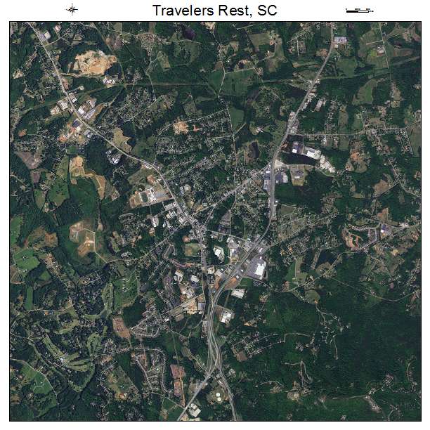 Travelers Rest, SC air photo map