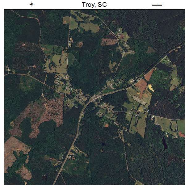 Troy, SC air photo map