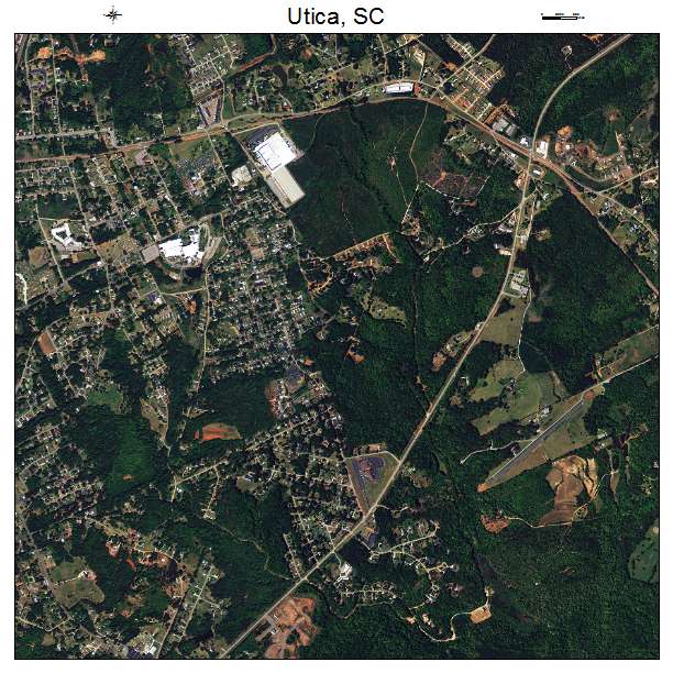 Utica, SC air photo map