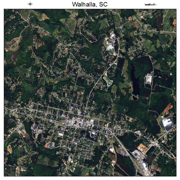 Walhalla, SC air photo map