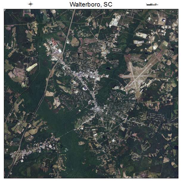 Walterboro, SC air photo map