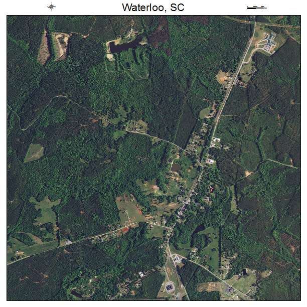 Waterloo, SC air photo map