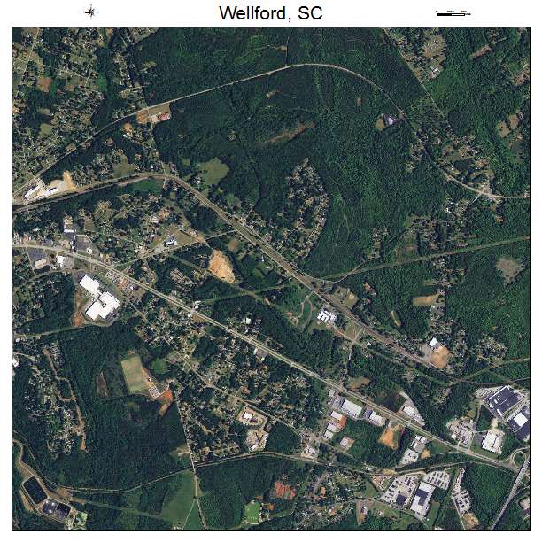 Wellford, SC air photo map