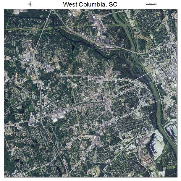 West Columbia, SC air photo map