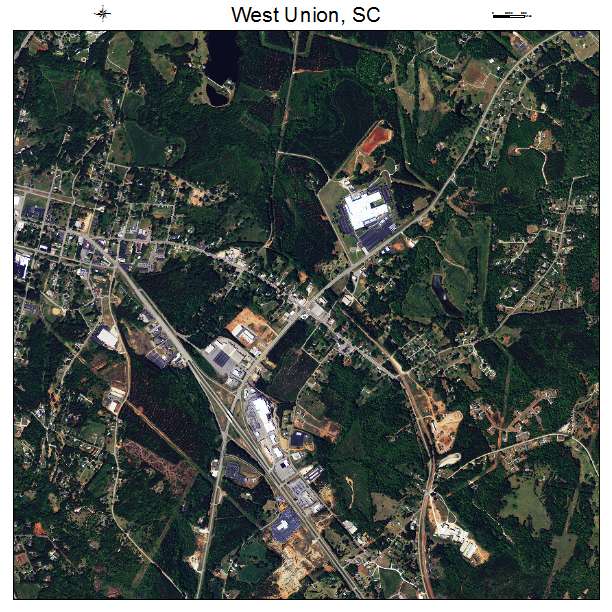 West Union, SC air photo map