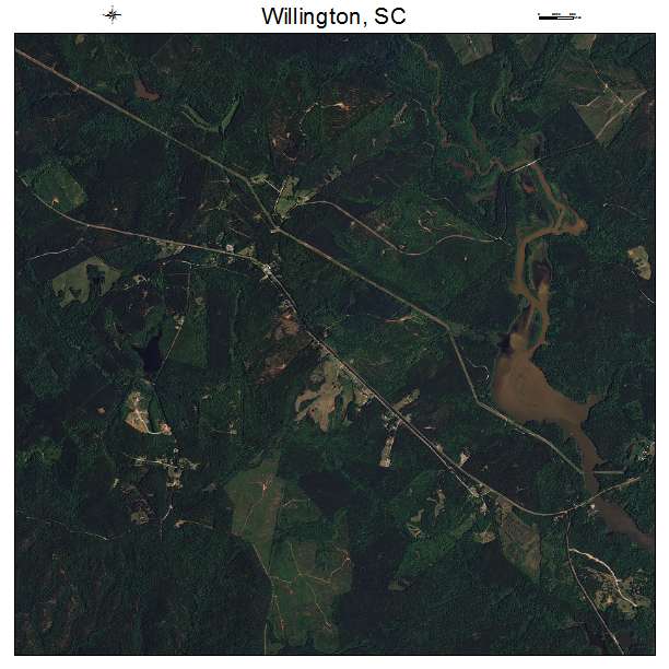 Willington, SC air photo map