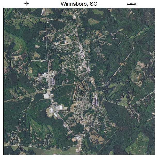Winnsboro, SC air photo map