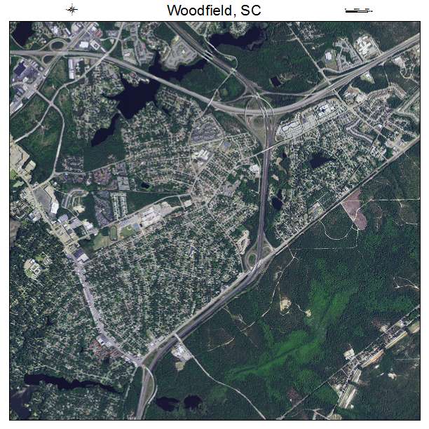Woodfield, SC air photo map