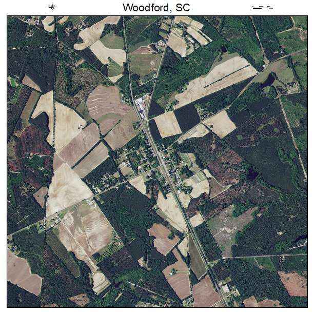 Woodford, SC air photo map