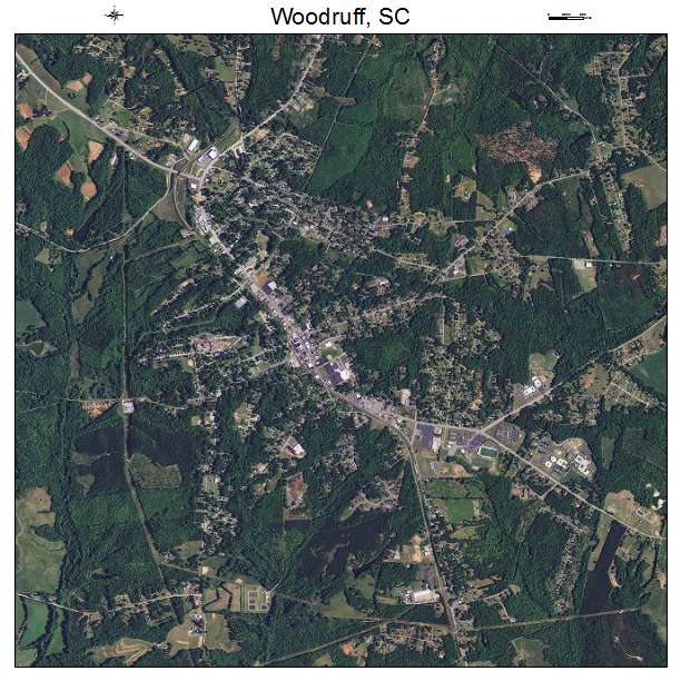 Woodruff, SC air photo map