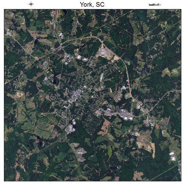 York, SC air photo map