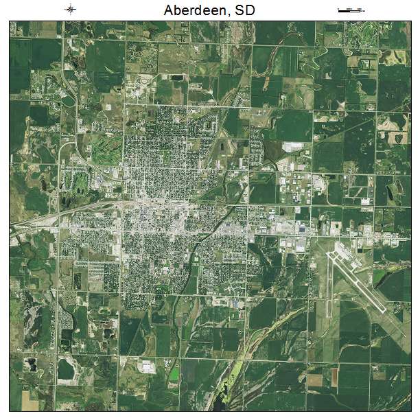 Aberdeen, SD air photo map