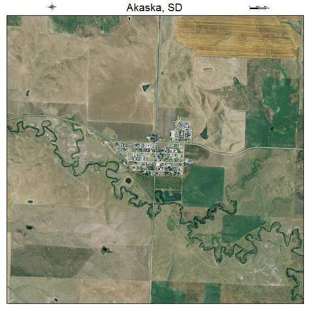 Akaska, SD air photo map