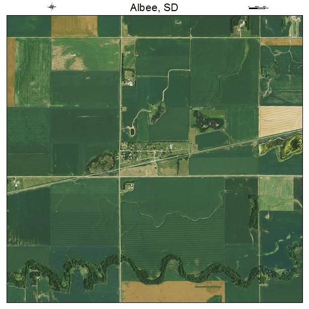 Albee, SD air photo map