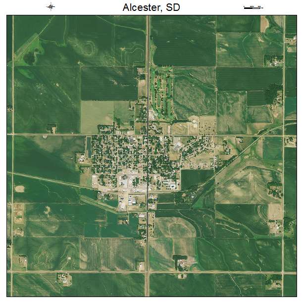 Alcester, SD air photo map