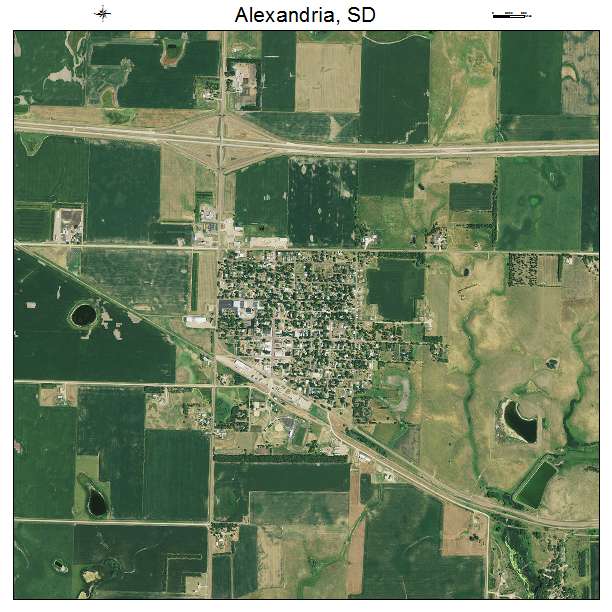 Alexandria, SD air photo map