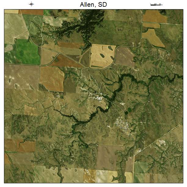 Allen, SD air photo map