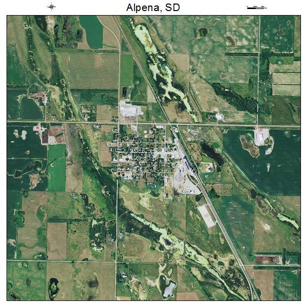 Alpena, SD air photo map