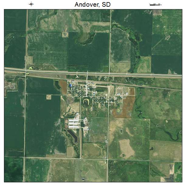 Andover, SD air photo map