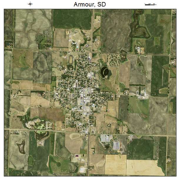 Armour, SD air photo map