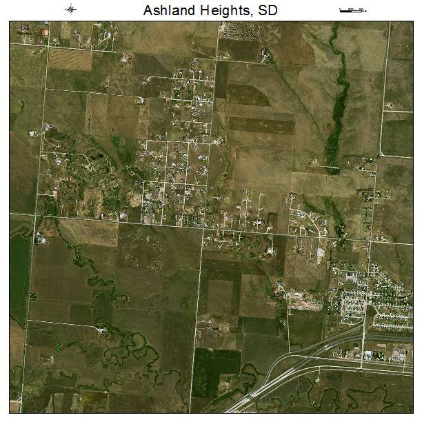 Ashland Heights, SD air photo map
