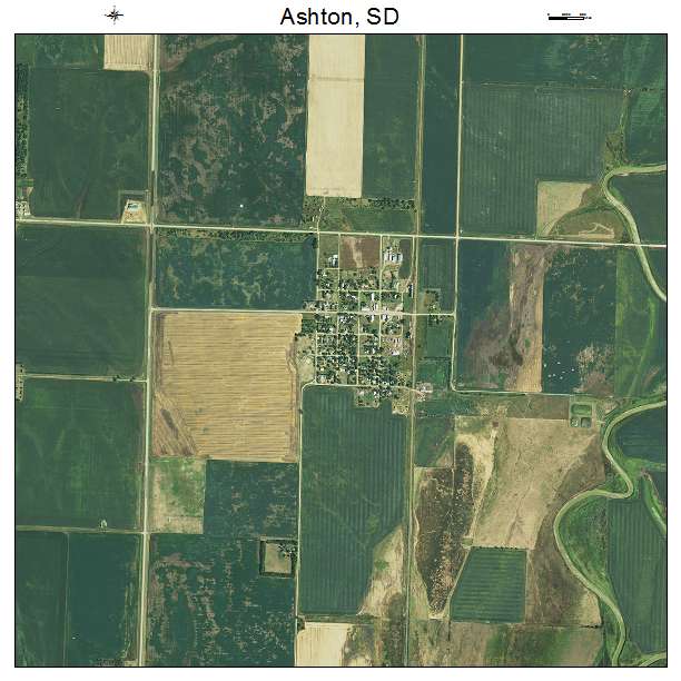 Ashton, SD air photo map