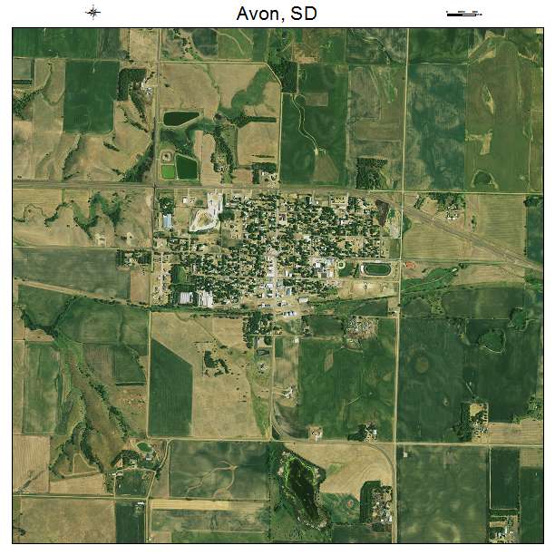 Avon, SD air photo map