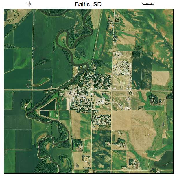 Baltic, SD air photo map