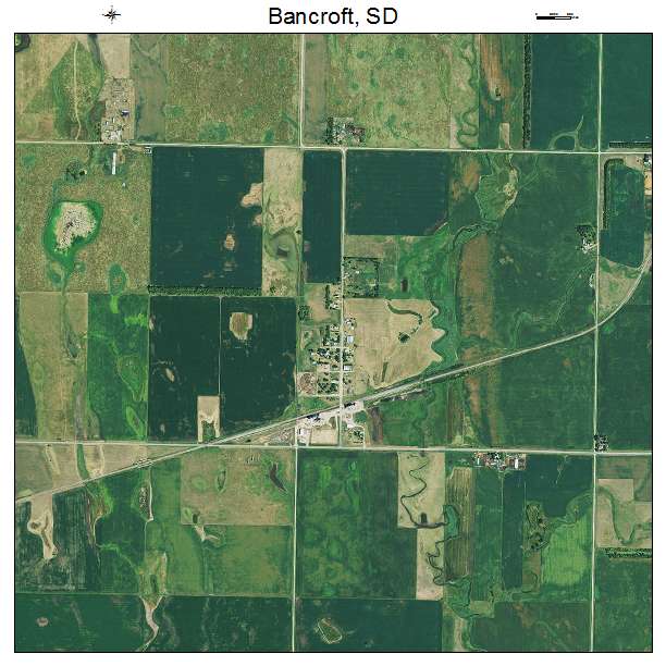 Bancroft, SD air photo map